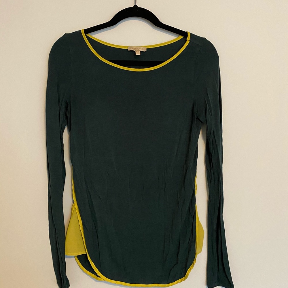 Anthro Bordeaux long sleeve shirt